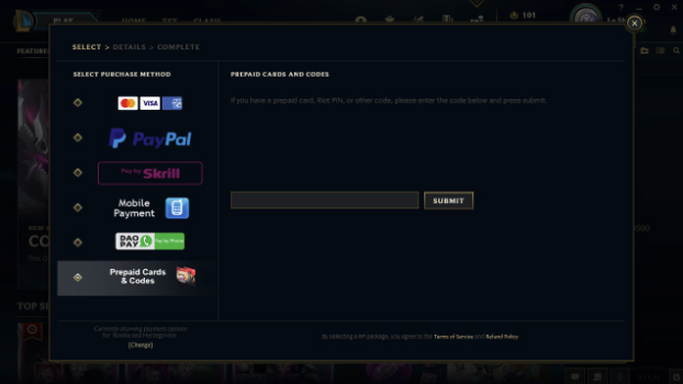 league of legends codes