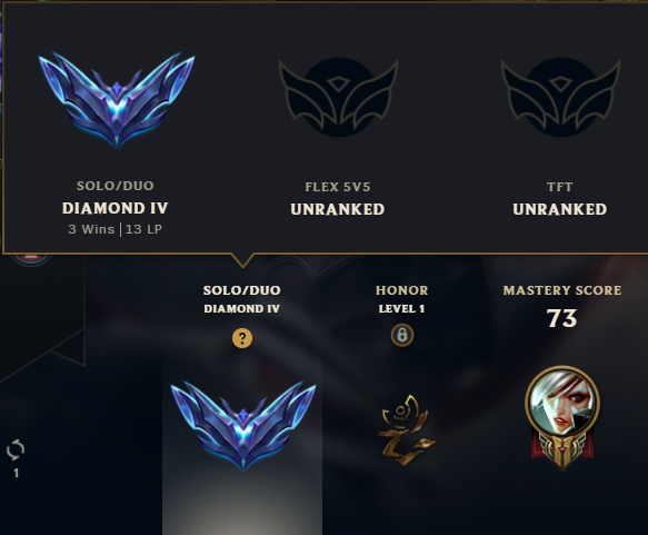 EUW Diamond 4 Handleveled