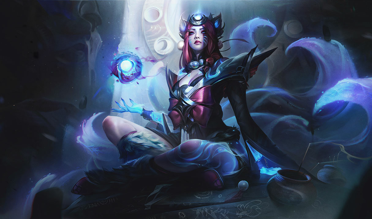 Splash das Novas skins Coven - Ahri a Lacradora de Ionia