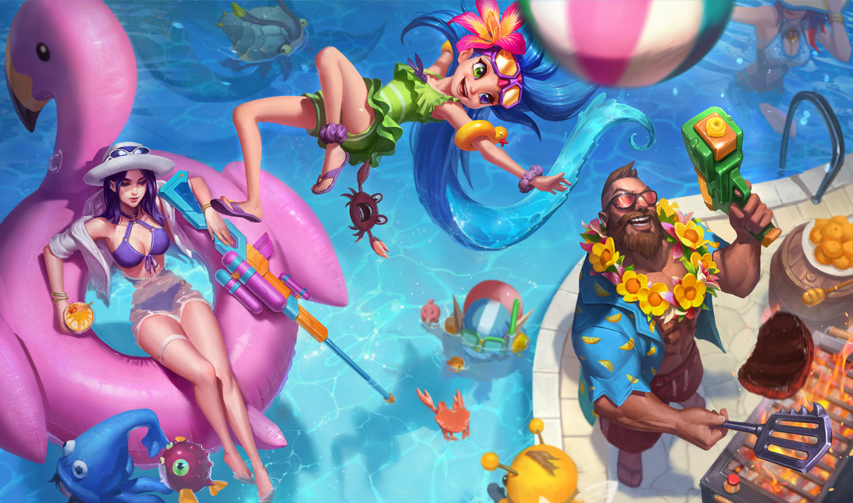 LoL Account With Pool Party Gangplank Skin