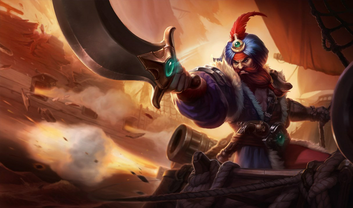 Caneca league of legends gamer fpx gangplank